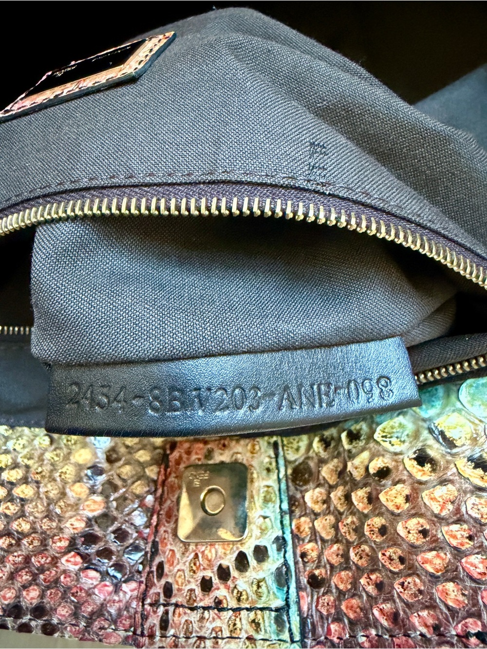 ULTRA RARE - FENDI Twin Python Tote Multicolor Bag - Archival Discontinued! - Picture 5 of 17